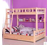 实木双层床 直腿小户型送床垫直梯梯柜家用子母床上下铺床实木床