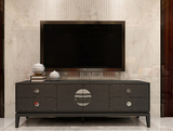 新中式电视柜现代简约古典电视柜禅意实木柜别墅客厅水曲柳家具