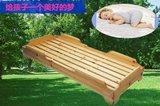 幼儿园专用床 儿童单人木床 实木宝宝床 原木幼儿床 樟子松幼儿床