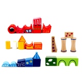 德国hape奇幻城堡模型 宝宝益智早教玩具 儿童大颗粒榉木积木玩具