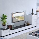 组合电视柜烤漆简约现代钢化玻璃大中小户型客厅简易时尚家具