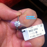 现货！香港代购周大福克拉钻18K白金镶钻戒指forevermark对戒婚戒