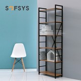SOFSYS客厅置物架多层架现代简约落地墙壁架搁板展示架书架WT019