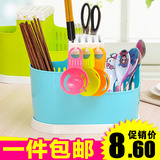 多功能沥水筷子筒筷子盒笼 创意筷笼筷篓餐具架悬挂式刀叉勺分格