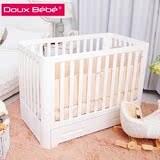英国Douxbebe 实木水性漆宝宝摇篮婴儿床多功能环保儿童进口松木