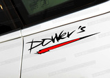 湾岸车贴 汽车反光贴 改装贴Logo HKS Powers车贴 汽车装饰贴纸