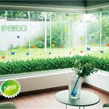 仿真绿色小草地地脚线客厅植物走廊踢脚线墙贴橱窗玻璃田园草丛