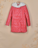 荻纳2015年新款专柜正品品牌女冬装保暖长款PU羽绒棉衣棉袄B887