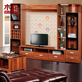 木聪家具板式组合电视柜客厅整体电视背景墙柜组合吊柜定制TV-003