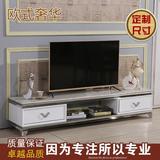 大理石面电视柜实木烤漆 可伸缩电视柜茶几组合现代简约电视机柜