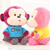 猴年吉祥物公仔毛绒布艺玩具2016新年礼品亲嘴猴子布娃娃创意玩偶