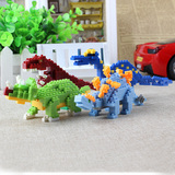 微型拼装恐龙模型小颗粒积木拼插钻石积木dinosaur益智儿童玩具男