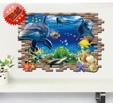 3d立体海底总动员海洋世界儿童房墙贴客厅卧室墙面装饰贴纸可移除