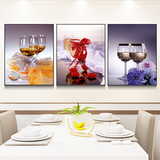 诗洛奇餐厅冰晶玻璃装饰画现代简约水晶挂画三联框画水果单幅壁画