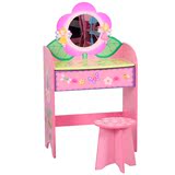 xsa喜贝贝欧式迷你小户型卧室儿童公主梳妆化妆台桌椅现代 简约欧