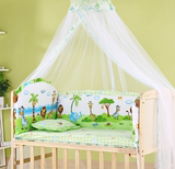 n婴儿床实木无漆带摇篮多功能婴儿木床原木色环保儿童床