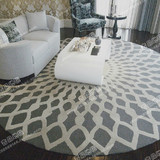 欧式宜家圆形地毯客厅茶几沙发地毯卧室床边玄关手工腈纶地毯定制