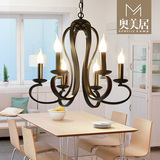 美式铁艺田园吊灯韩式乡村创意现代简约欧式卧室客厅个性餐厅灯具
