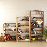 简易书架组合书柜置物架多层创意实木楠竹落地学生儿童收纳架特价