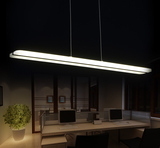 简约现代LED餐厅灯长方形鱼线吊灯创意亚克力饭厅照明灯具