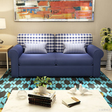 是金属成人沙发双人客厅多功能可折叠欧式美式布艺沙发床