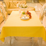 桌布 布艺 欧式 酒店桌布 黄色桌布 田园 方桌布 长方桌布 台布