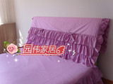 韩式床头罩床头套 蕾丝粉色双面加棉层 可定制尺寸