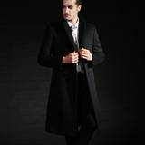 中年男士风衣春季英伦中长款韩版超长风衣青年男风衣外套修身型