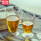 RELEA/物生物  双层玻璃杯情侣杯 花茶杯 创意果汁杯 办公牛奶杯