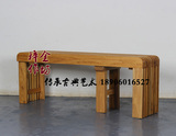 新中式全实木伸缩椅老榆木长椅现代简约创意餐椅多人椅厂家直销