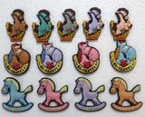 儿童玩具可爱动物小马冰箱贴 卡通立体浮雕软胶磁条 装饰贴批发