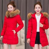 羽绒服女中长款加厚女式外套2015冬季韩版大码修身羽绒衣保暖冬装