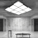 现代简约个性LED吸顶灯客厅 黑白色餐厅卧室书房间超薄方形吸顶灯
