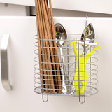 创意可挂式厨房 筷笼置物架不锈钢沥水筷子筒架笼筷篓餐具筷子盒