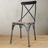 美式实木餐椅创意休闲靠背椅子简约复古北欧餐椅咖啡椅子欧式
