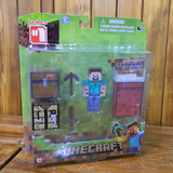 正版我的世界模型玩具Minecraft积木人3寸可动人偶苦力怕公仔手办