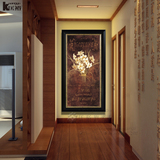 壁画客厅走廊装饰画现代有框画过道尽头墙画单幅竖画大厅进门挂画