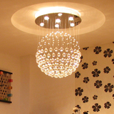 led水晶吊灯客厅灯卧室灯创意餐厅吊灯楼梯吊线灯现代简约个性灯