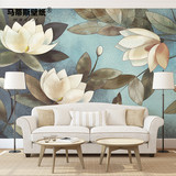 创意艺术复古欧式花卉墙纸  客厅电视背景墙壁纸 个性定制壁画