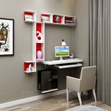 小户型卧室转角电脑桌架组合墙角简约壁挂书桌置物架挂墙办公桌子