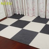 NEEU环保卧室满铺绒毛地毯韩式儿童房拼接短绒泡沫地垫大号60*60