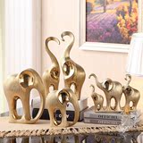 大象陶瓷摆件家居装饰客厅工艺品欧式办公室风水招财开业礼品摆件