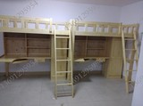 北京实木公寓床带电脑桌衣柜单人床高低床学生床宿舍床松木床组合
