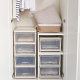 床头柜 小型白色储物柜塑料卧室收柜柜子 带门Q4J