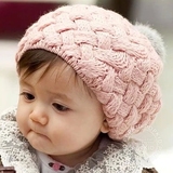 儿童毛线帽韩版男女童贝雷帽秋冬季婴幼儿套头帽秋款宝宝针织帽子