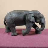 泰国实木雕刻木雕摆件工艺品手工柚木雕刻送礼特色创意大象