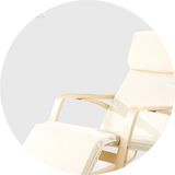 道奇家具实木家具北欧现代风格休闲椅弯曲木椅子弧形小安乐椅摇椅