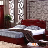 泰德木业新中式实木床1.8米1.5双人床水曲柳床家具高箱床婚床特价