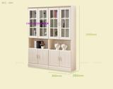 新款韩式白色烤漆书柜  板木结合 储物柜 书架  隔断柜 可定制