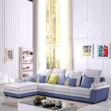 创意布艺沙发 休闲转角贵妃沙发组合 宜家大小户型现代客厅家具